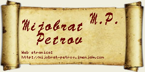 Mijobrat Petrov vizit kartica